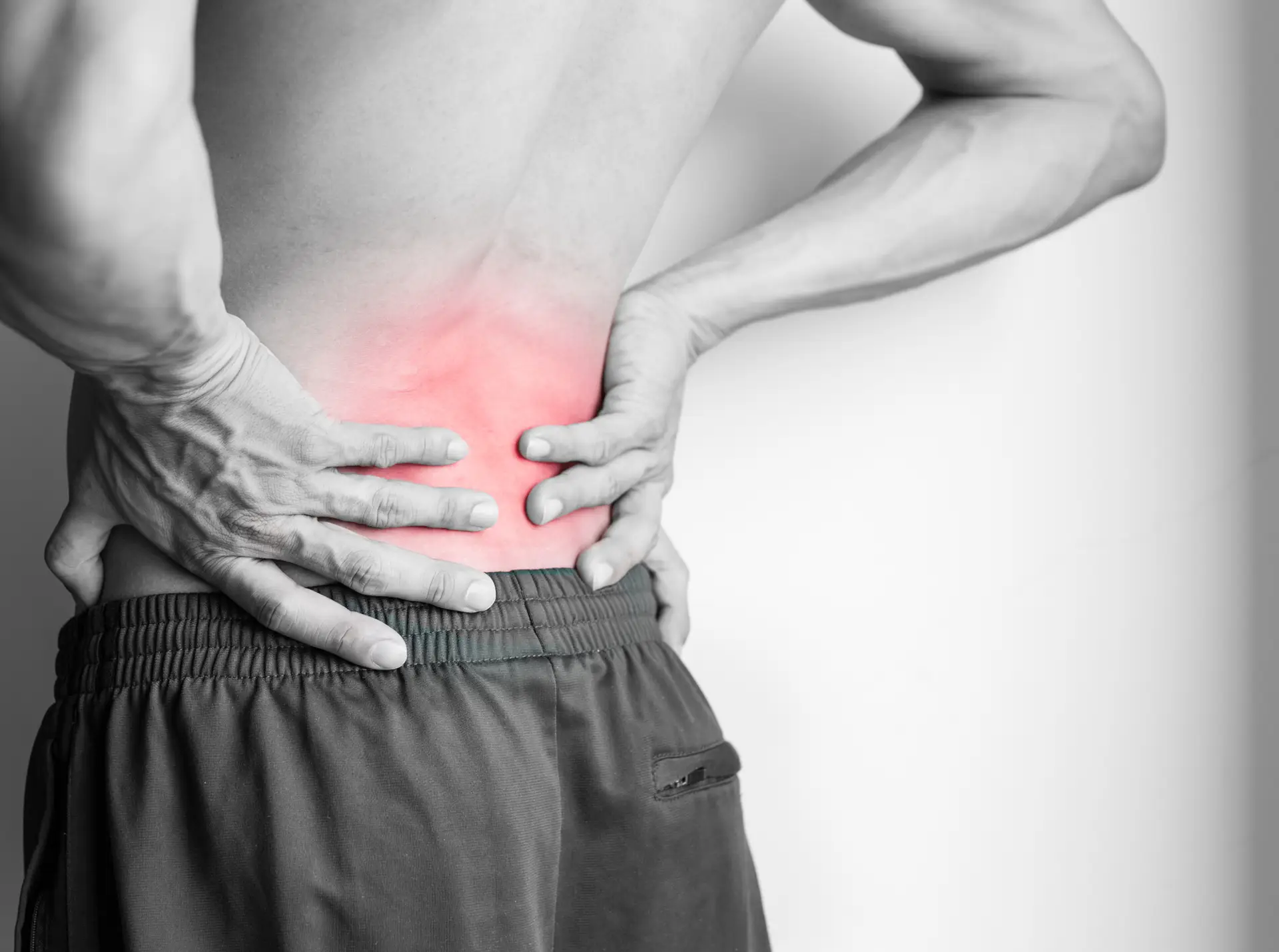 patient with lower back pain